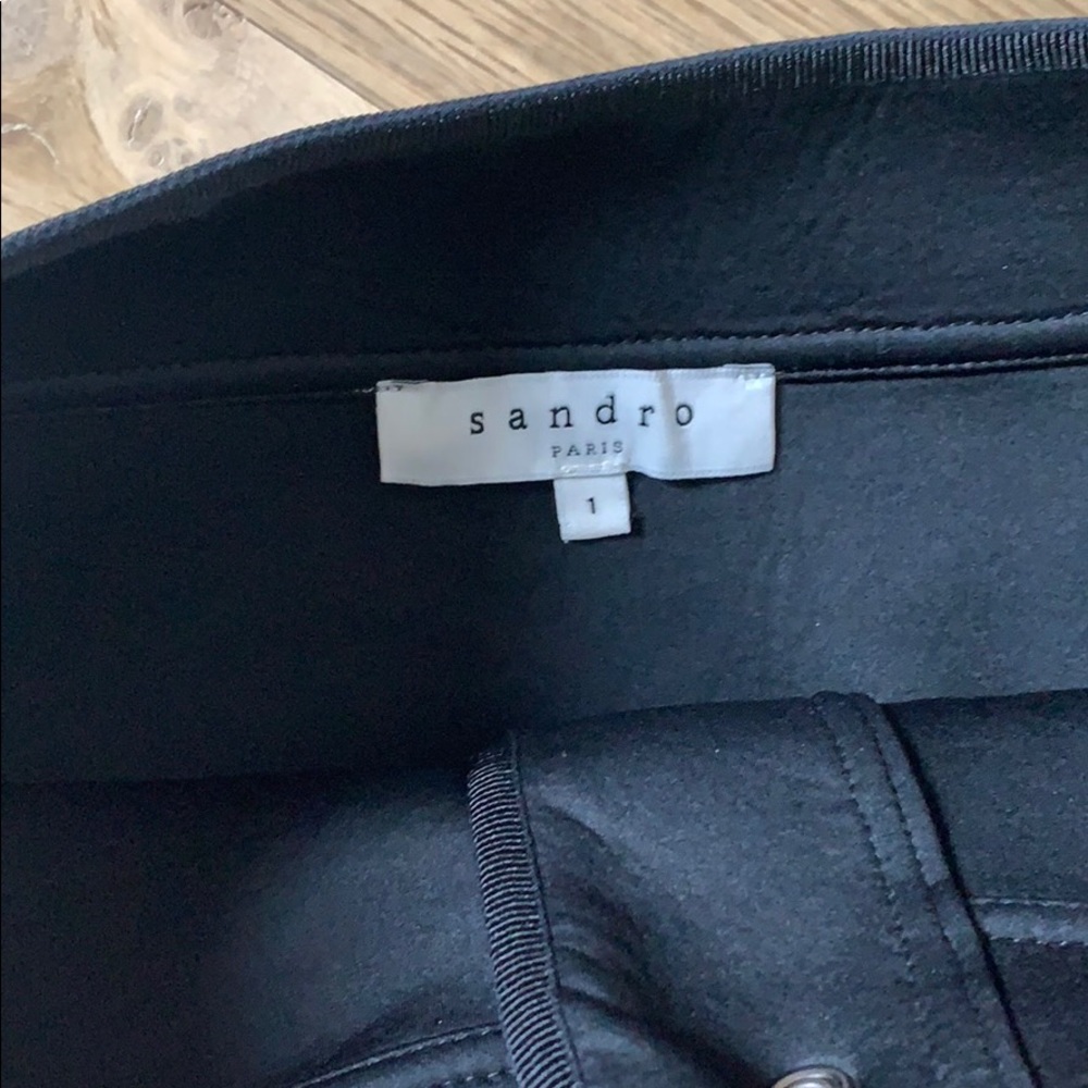 Sandro Paris Snap Button Front Neoprene Skirt - Picture 4 of 5